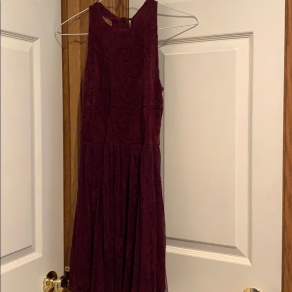 Abercrombie & Fitch Dresses & Skirts - maroon velvet lace dress Abercrombie & Fitch Dresses & Skirts - maroon velvet lace dress